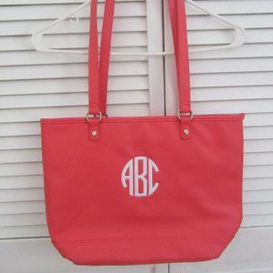 NEW! Thirty One Jewell Purse in Coral Kiss with "ABC" Monogram
